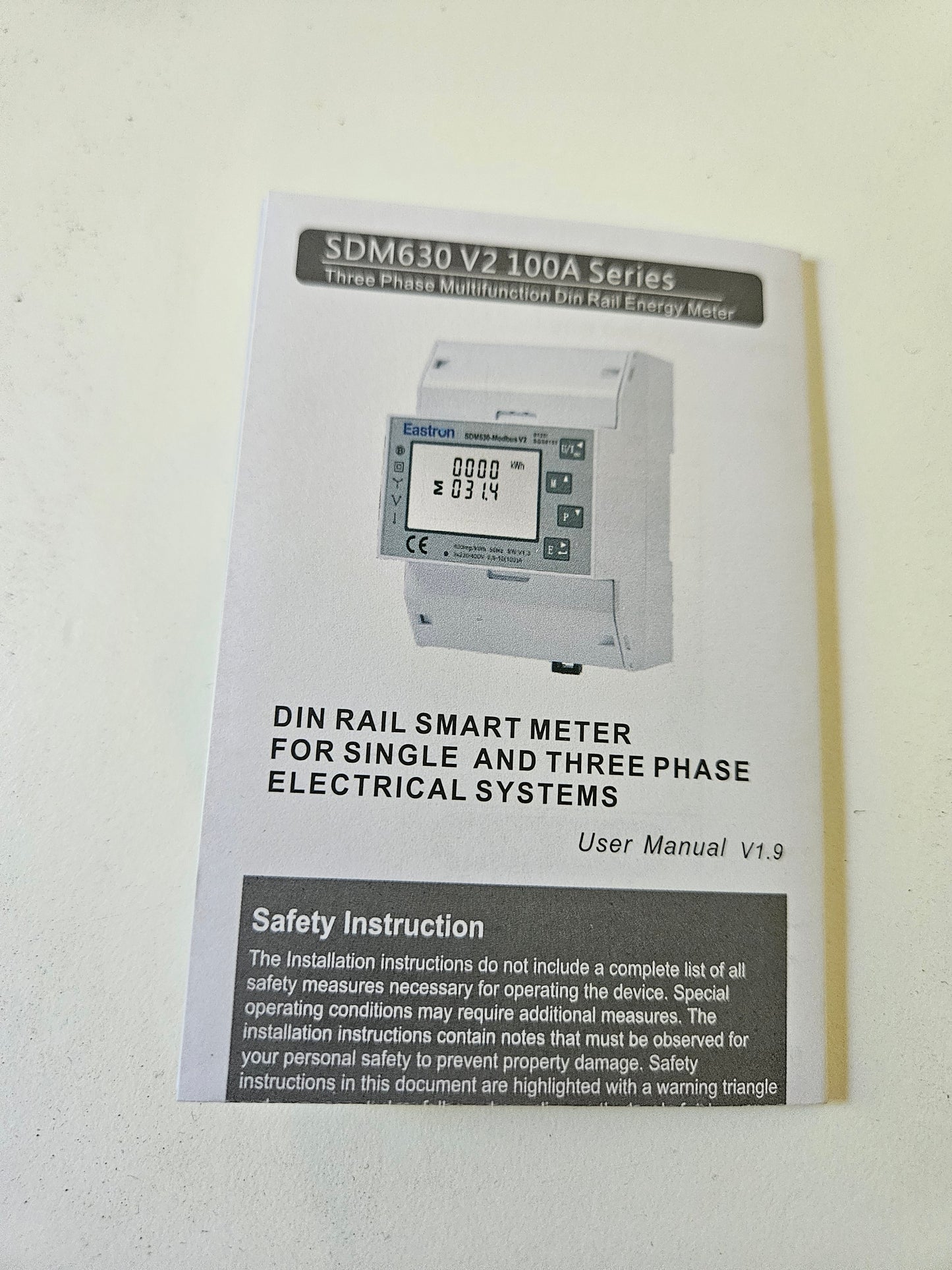 Eastron SDM630 100A Smartmeter