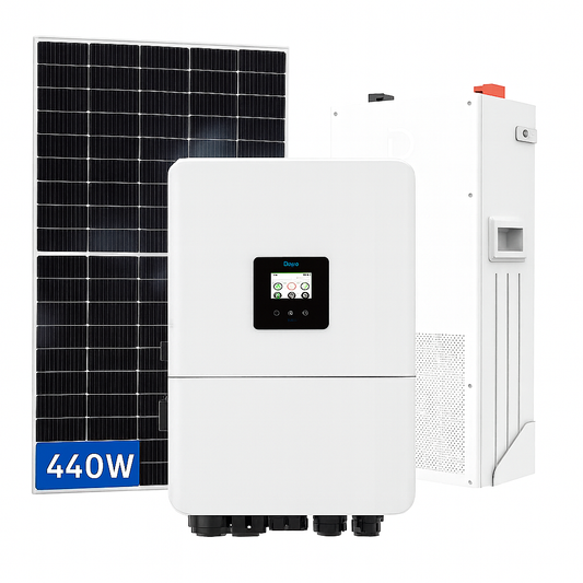 Solcelleanlæg Hybrid m. batteri (10,56kWp)